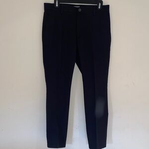 Goodthreads men’s black flat front slim fit cotton elastane pants Sz 31W x 28L
